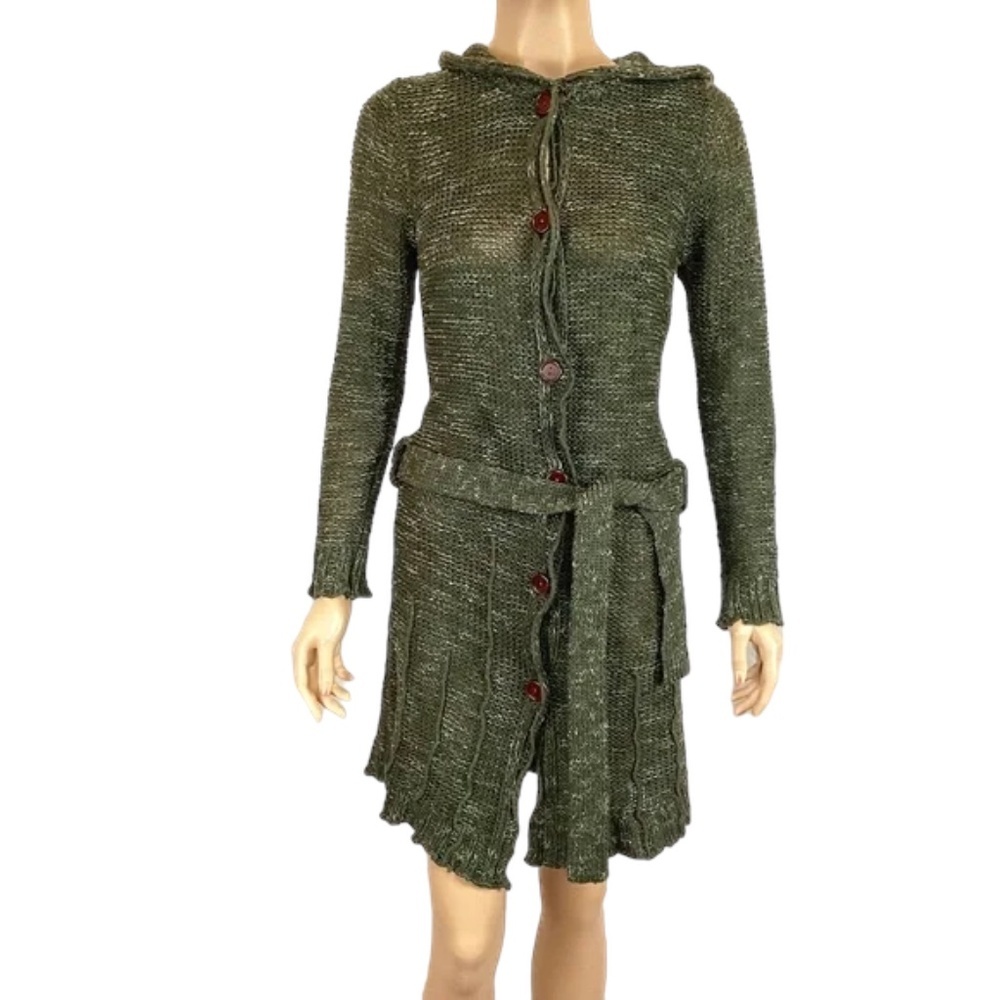 BCBG maxazria Hooded duster sweater size medium
